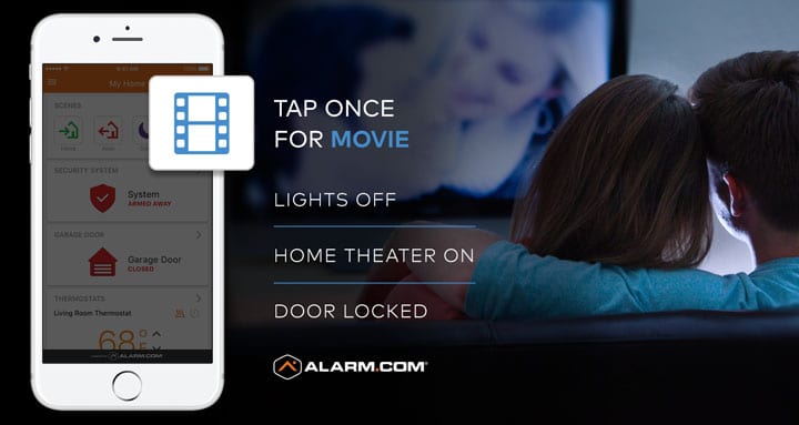 TELSCO Connect Home Automation Movie Night Scene